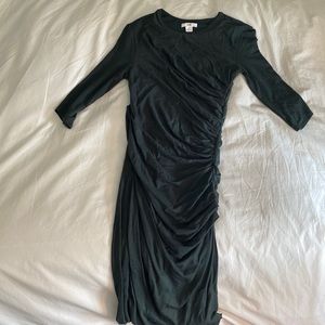 helmut lang, size small, hunter green dress